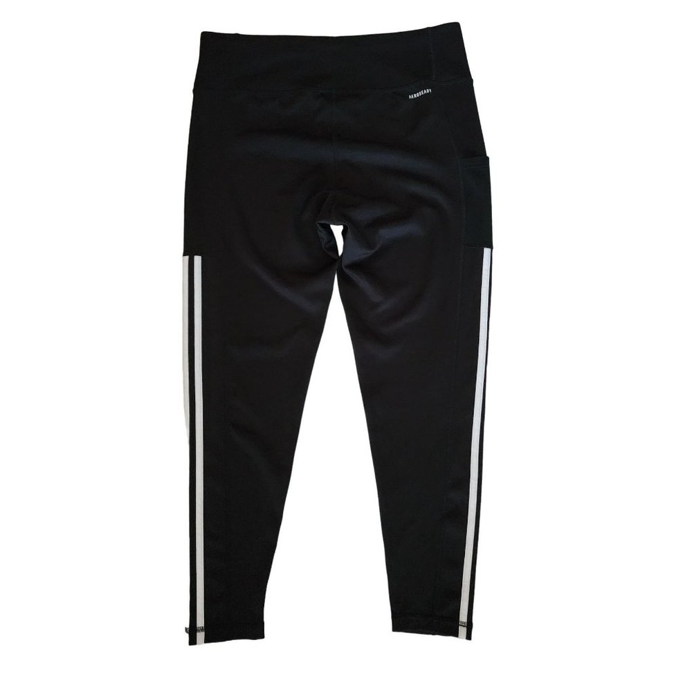 Adidas Women's Black 3-Stripes AEROREADY‎ Tight Fit Legging Pants Size Large - Picture 3 of 9